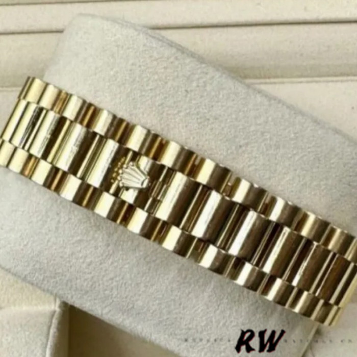 Rolex Day-Date 118388 Diamond Bezel Champagne Roman Numeral Dial 36MM Unisex Replica Watch