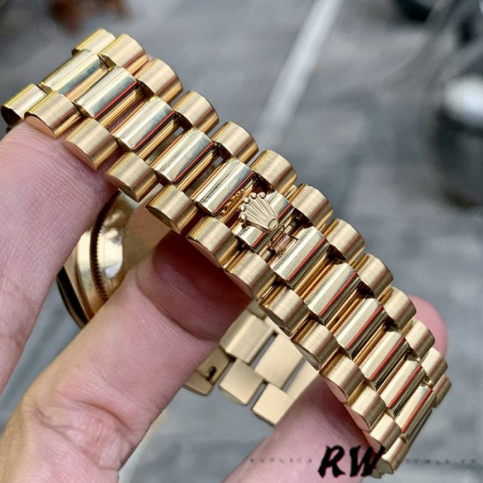 Rolex Day-Date 118388 Diamond Bezel Champagne Index Dial 36MM Unisex Replica Watch