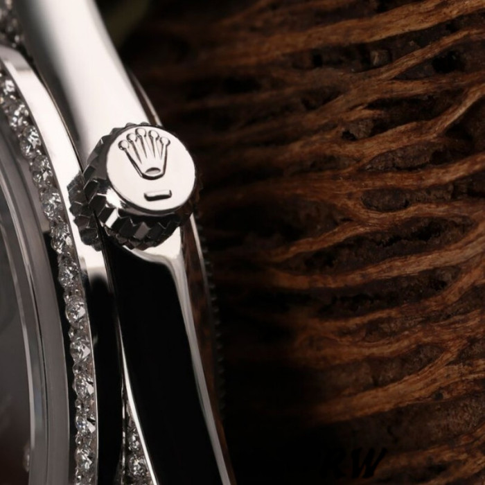 Rolex Day-Date 118389 Diamond Bezel Black Diamond Dial 36MM Unisex Replica Watch