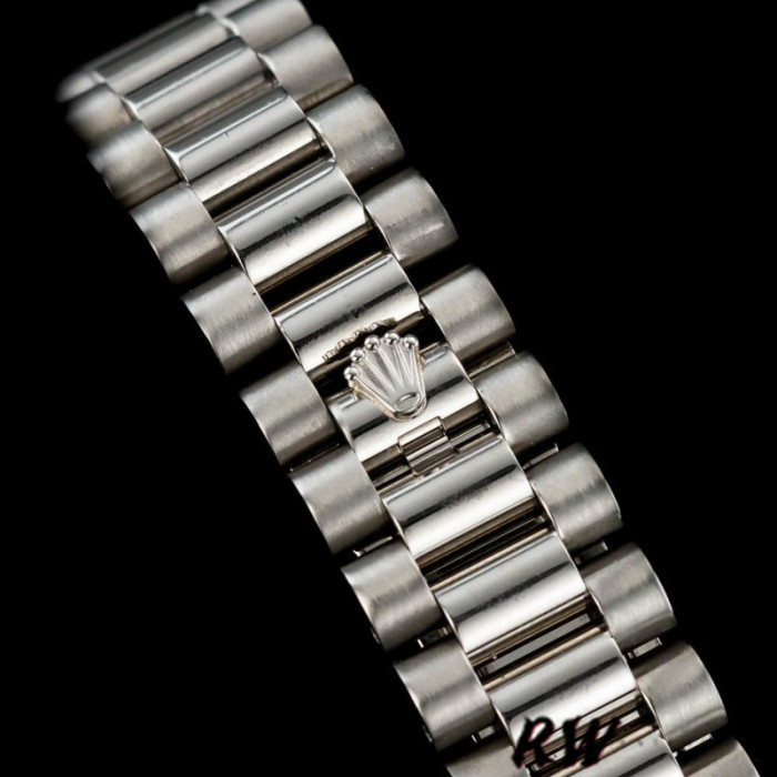 Rolex Day-Date 118389 White Gold Silver Diamond dial  36MM Unisex Replica Watch