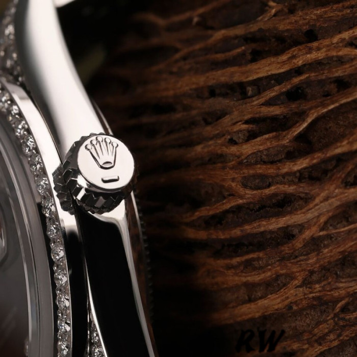 Rolex Day-Date 118389 Diamond Bezel Black Index Dial 36MM Unisex Replica Watch
