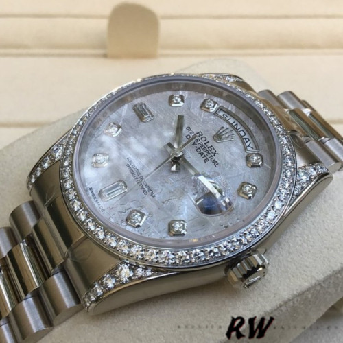 Rolex Day-Date 118389 Meteorite Grey Dial 36MM Unisex Replica Watch