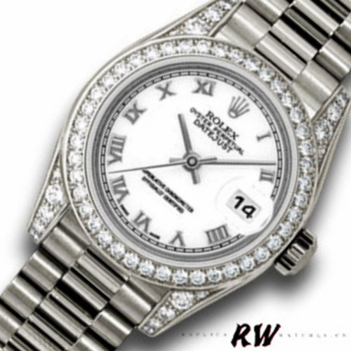 Rolex Day-Date 118389 White Gold White Roman Numeral Dial 36MM Unisex Replica Watch