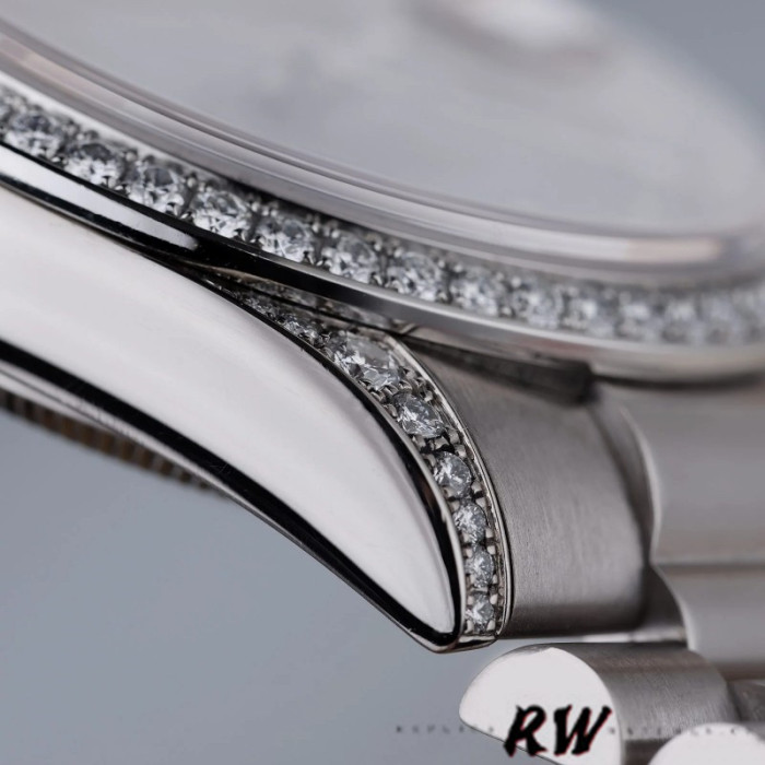 Rolex Day-Date 118389 White Gold White Roman Numeral Dial 36MM Unisex Replica Watch