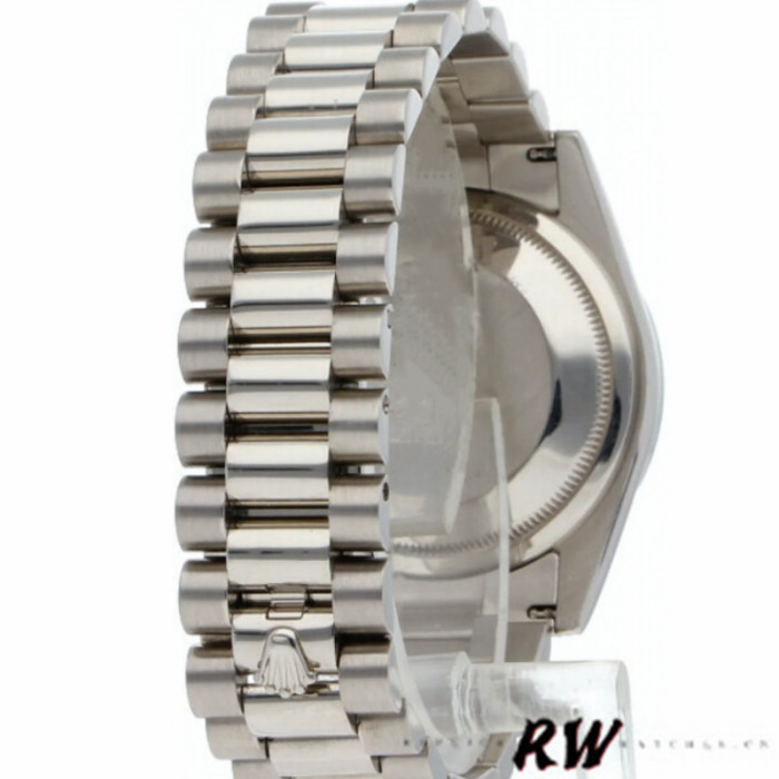 Rolex Day-Date 118389 White Gold Silver Dial 36MM Unisex Replica Watch