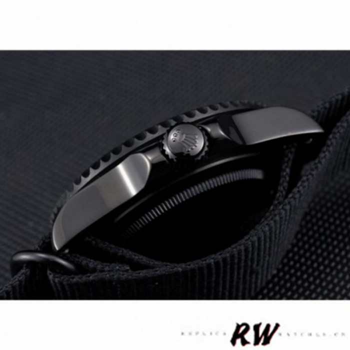 Rolex Submariner 622006 Black nylon strap Black Dial 40mm Mens Replica Watch