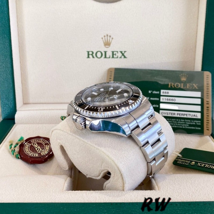Rolex Sea-Dweller Deepsea 116660 Stainless Steel Black Dial 44MM Mens Replica Watch