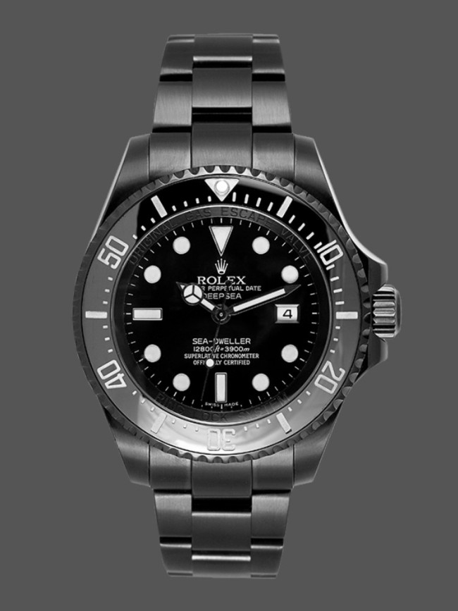 Rolex Sea-Dweller Deepsea 116660 PVD/DLC Coated Stainless Steel Black Dial 44MM Mens Replica Watch
