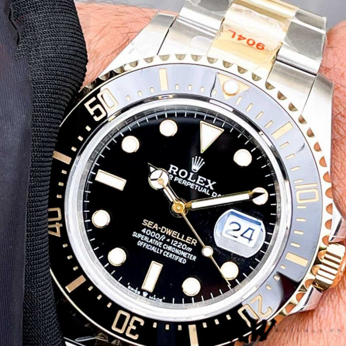 Rolex Sea-Dweller 126603 Yellow Gold Black Dial 43MM Mens Replica Watch