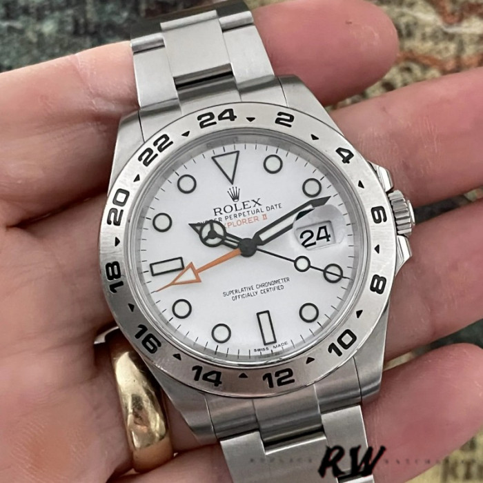 Rolex Explorer II 216570 Stainless Steel White Dial 42MM Mens Replica Watch