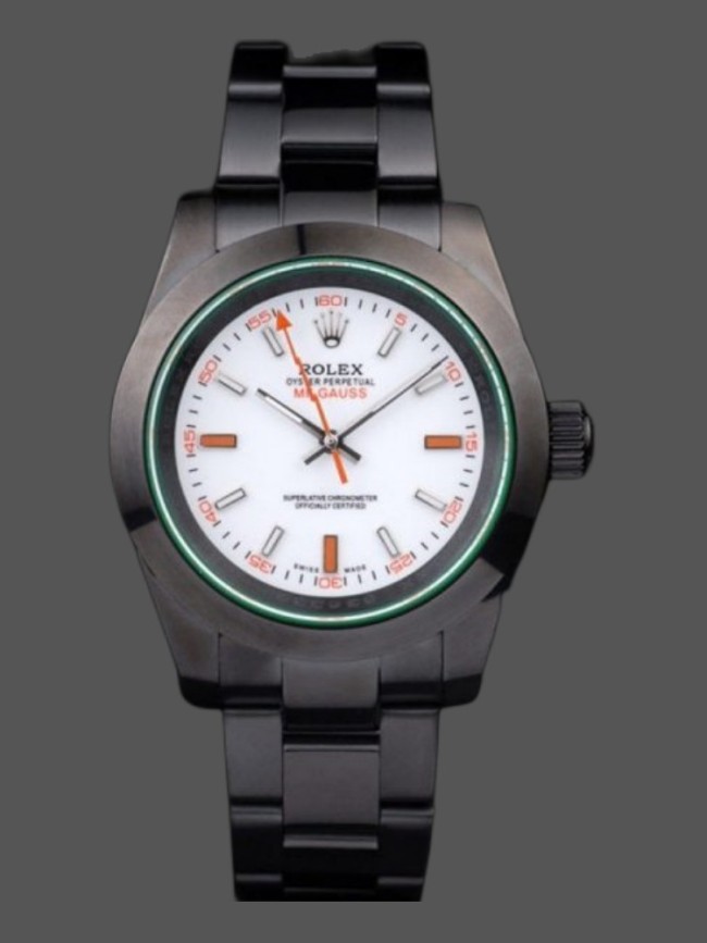 Rolex Milgauss PR116610 Pstainless steel White Dial 40MM Mens Replica Watch