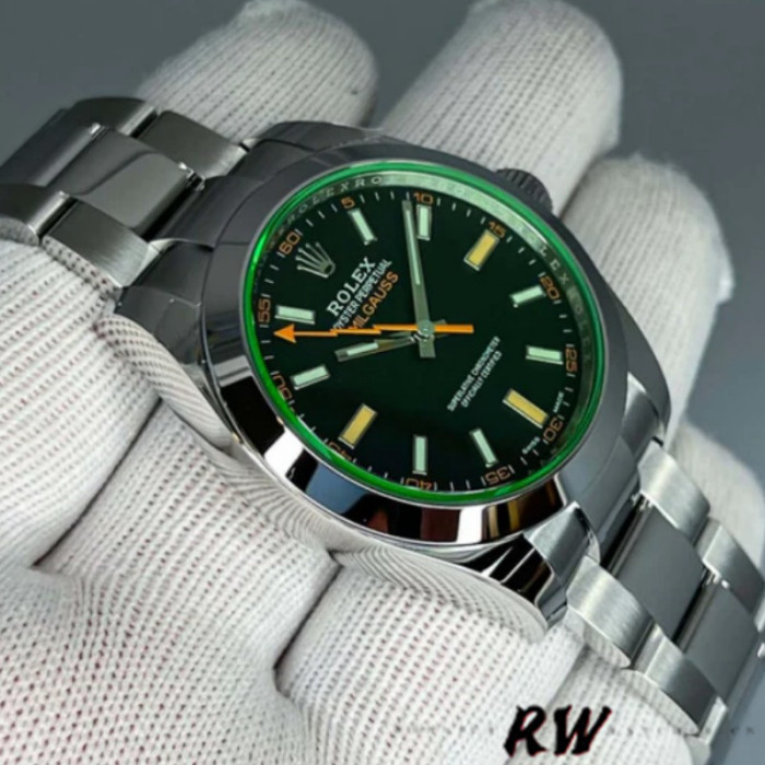Rolex Milgauss 116400GV Stainless Steel Black Dial 40MM Mens Replica Watch
