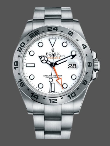 Rolex Explorer II 216570 Stainless Steel White Dial 42MM Mens Replica Watch