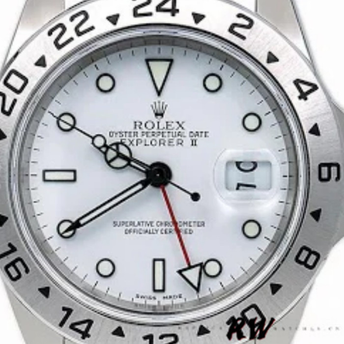 Rolex Explorer II 16570 Stainless Steel White Dial 40MM Mens Replica Watch