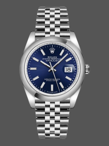 Rolex Datejust 126200 Blue Index Dial Jubilee Stainless Steel 36MM Unisex Replica Watch 