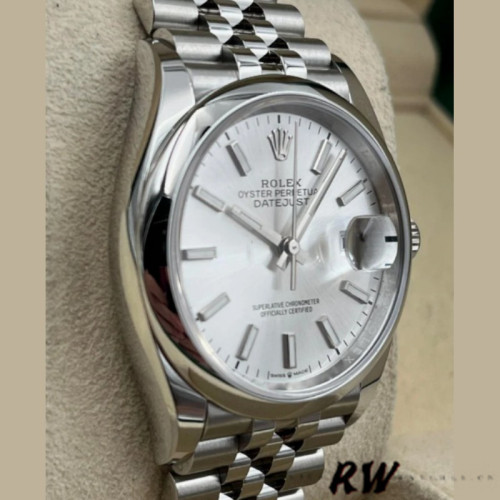 Rolex Datejust 126200 Silver Dial Stainless Steel 36MM Unisex Replica Watch 