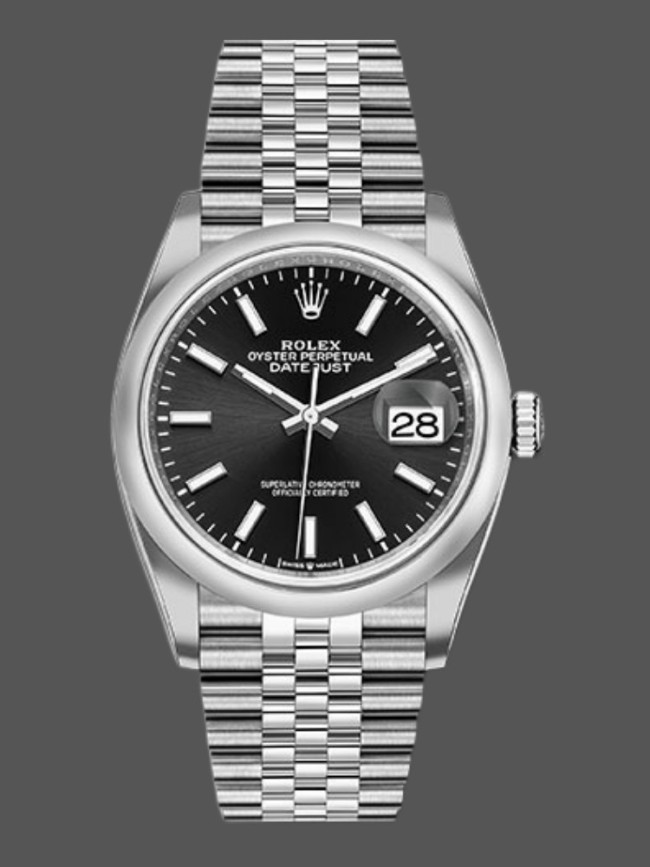 Rolex Datejust 126200 Black Index Dial Stainless Steel 36MM Unisex Replica Watch