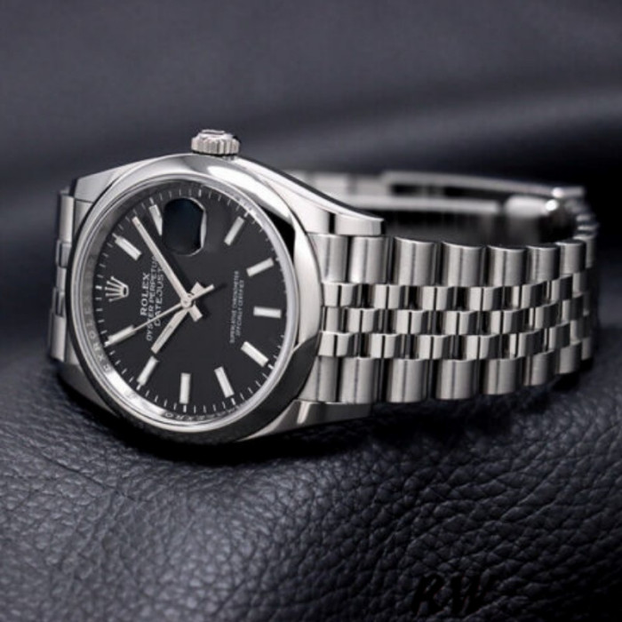 Rolex Datejust 126200 Black Index Dial Stainless Steel 36MM Unisex Replica Watch