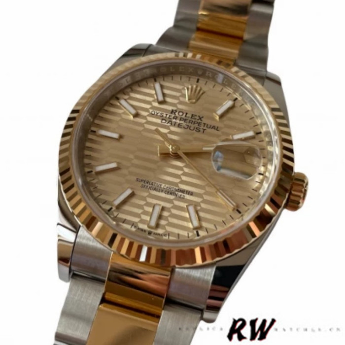 Rolex Datejust 126233 Champagne Motif dial 36MM Unisex Replica Watch