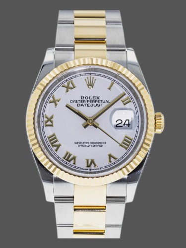 Rolex Datejust 126233 White Roman Dial 36MM Unisex Replica Watch