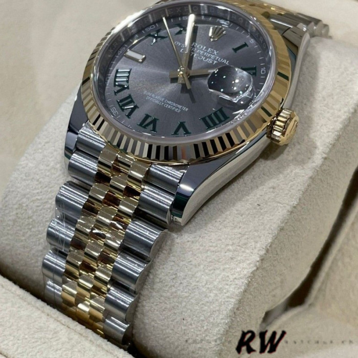 Rolex Datejust 126233 Slate Grey Dial Fluted Bezel 36MM Unisex Replica Watch