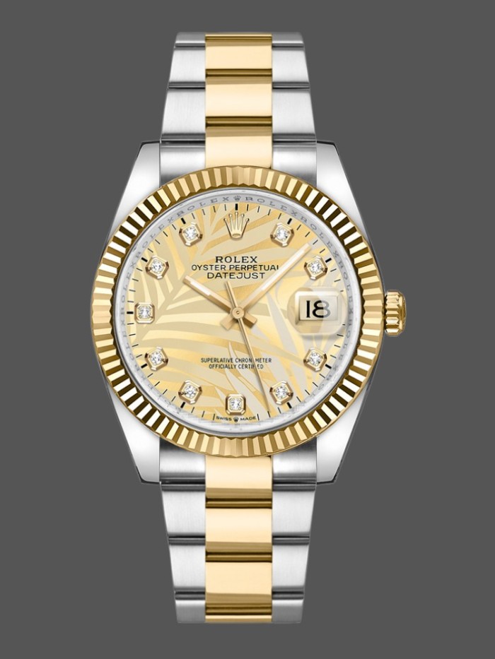 Rolex Datejust 126233 Golden Palm Motif Dial 36MM Unisex Replica Watch