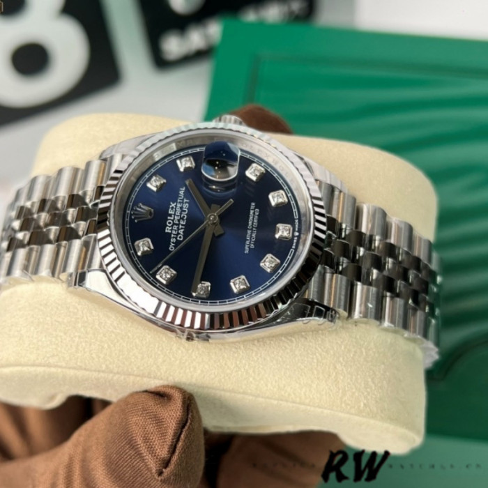 Rolex Datejust 126234 Blue Diamond Dial 36MM Unisex Replica Watch