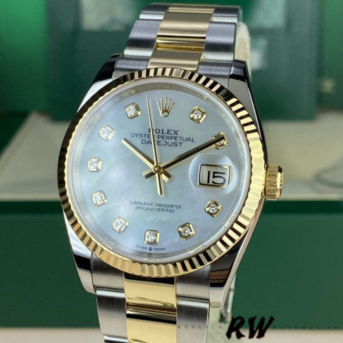 Rolex Datejust 126233 White MOP Diamond Dial 36MM Unisex Replica Watch