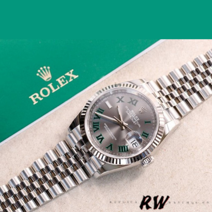 Rolex Datejust 126234 Slate Grey Wimbledon Dial 36MM Unisex Replica Watch