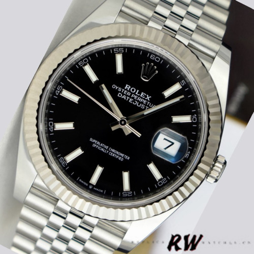 Rolex Datejust 126234 Fluted Bezel Black Index Dial 36MM Unisex Replica Watch