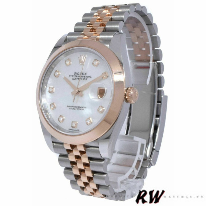 Rolex Datejust 126301 White Mother of Pearl Diamond Dial 41MM Mens Replica Watch