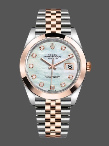 Rolex Datejust 126301 White Mother of Pearl Diamond Dial 41MM Mens Replica Watch