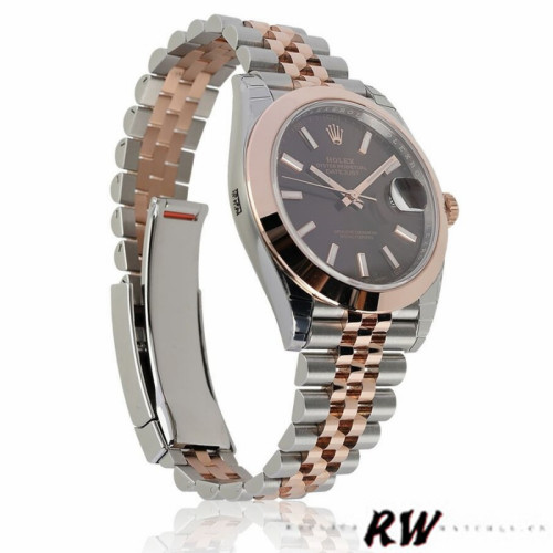 Rolex Datejust 126301 Rose Gold Chocolate Brown Index Dial 41MM Mens Replica Watch