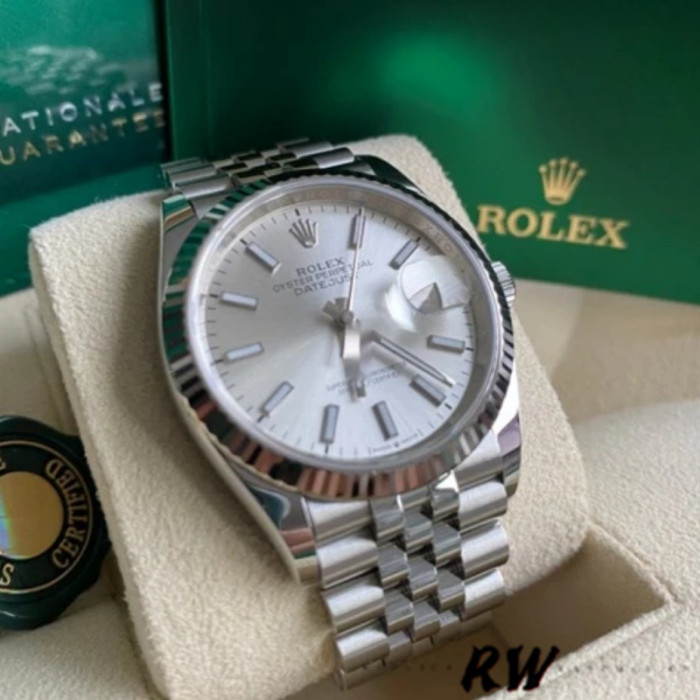 Rolex Datejust 126234 Fluted Bezel Silver Index Dial 36MM Unisex Replica Watch