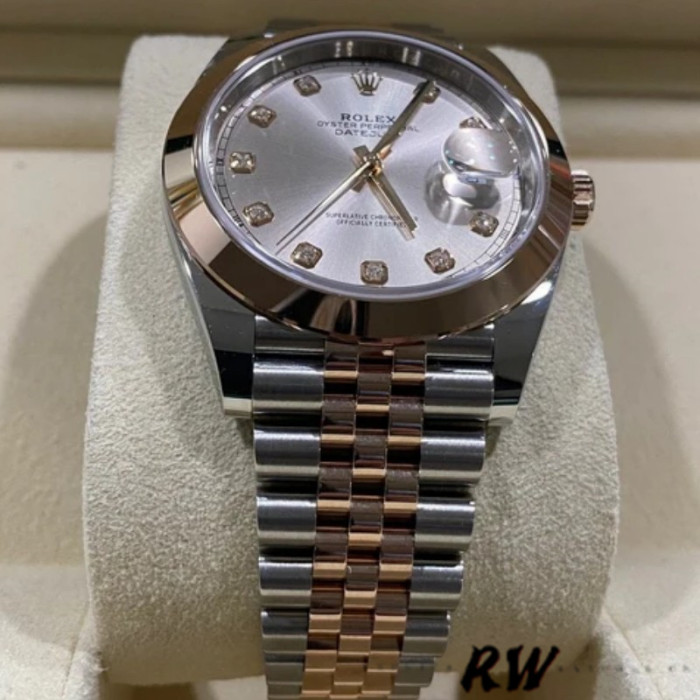 Rolex Datejust 126301 Rose Gold Sundust Diamonds Dial 41MM Mens Replica Watch