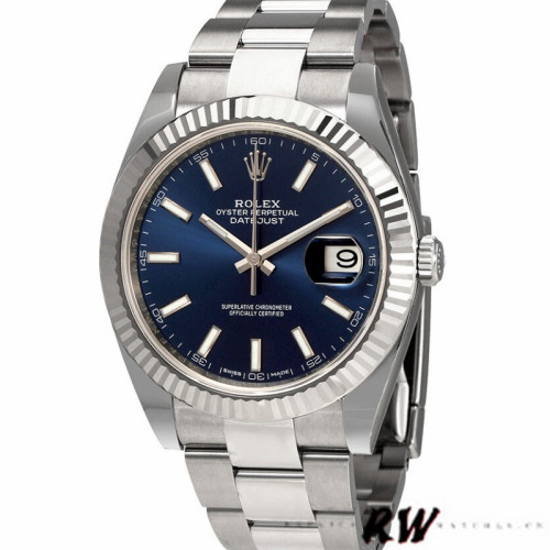 Rolex Datejust 126334 Fluted Bezel Blue Dial 41MM Mens Replica Watch