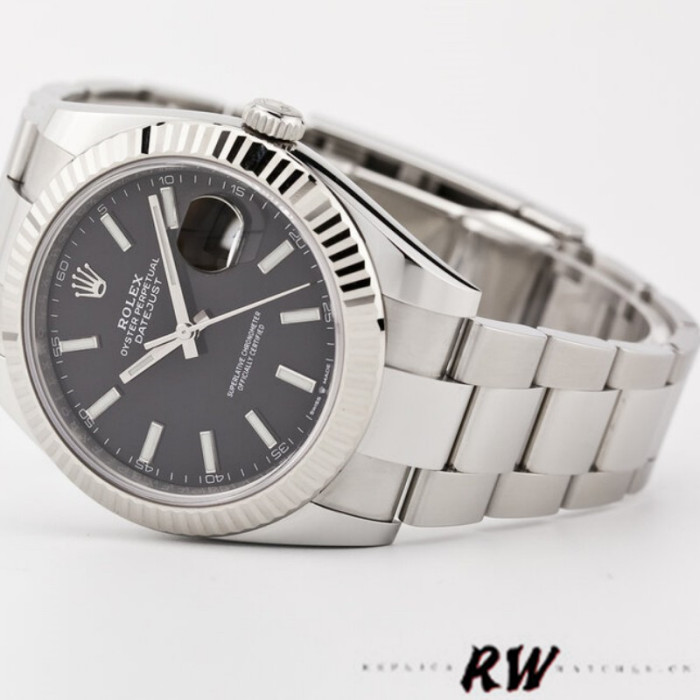 Rolex Datejust 126334 Fluted Bezel Black Dial 41MM Mens Replica Watch