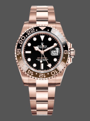 Rolex GMT-Master II 126715CHNR Black Dial Everose case 40MM Mens Replica Watch