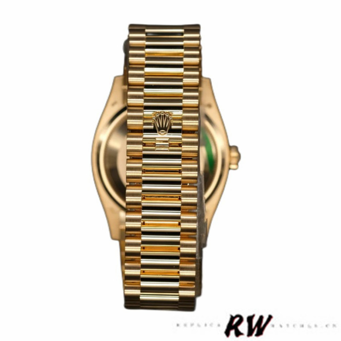 Rolex Day-Date 128238 Fluted Bezel Champagne Diamond Dial 36MM Unisex Replica Watch