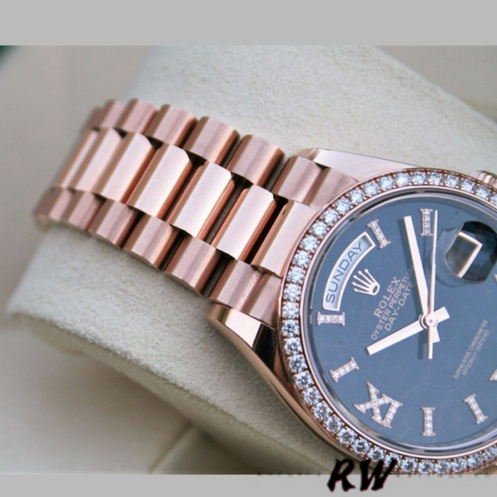 Rolex Day-Date 128345RBR Eisenkiesel dial Everose Gold 36MM Unisex Replica Watch