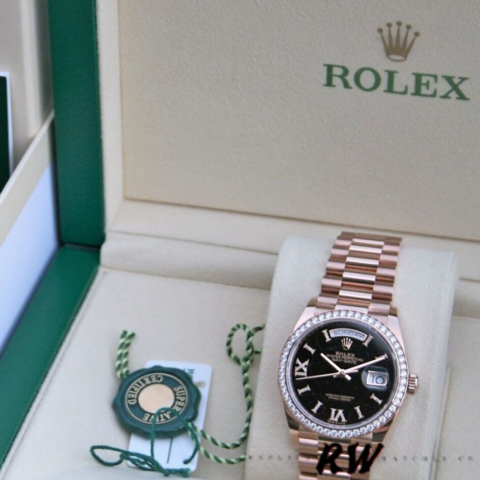Rolex Day-Date 128345RBR Eisenkiesel dial Everose Gold 36MM Unisex Replica Watch
