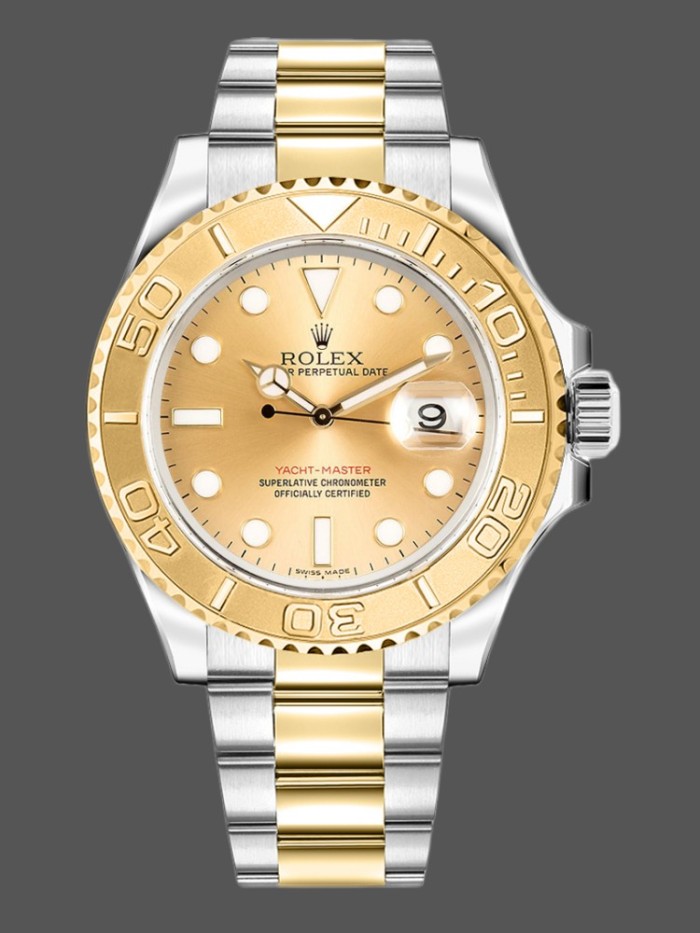 Rolex Yachtmaster 16623 Steel Yellow Gold Champagne Dial 40MM Mens Replica Watch