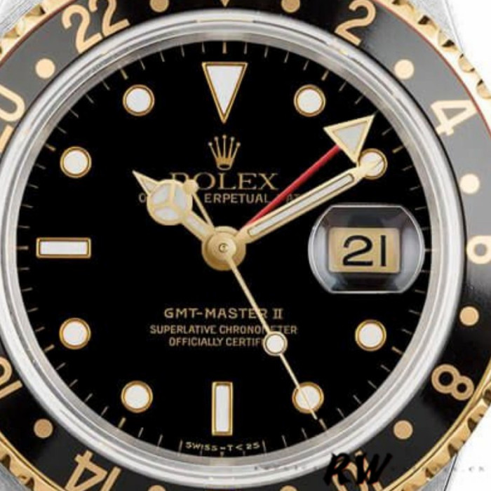 Rolex GMT-Master II 16713LN Oystersteel Yellow Gold Black Dial 40MM Mens Replica Watch