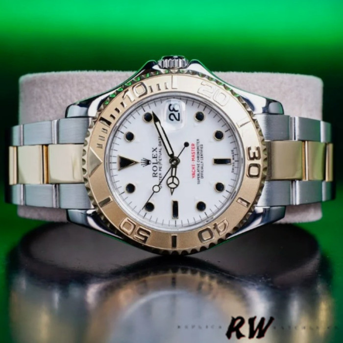 Rolex Yacht-Master 168623 Steel Yellow Gold White Dial 35MM Unisex Replica Watch