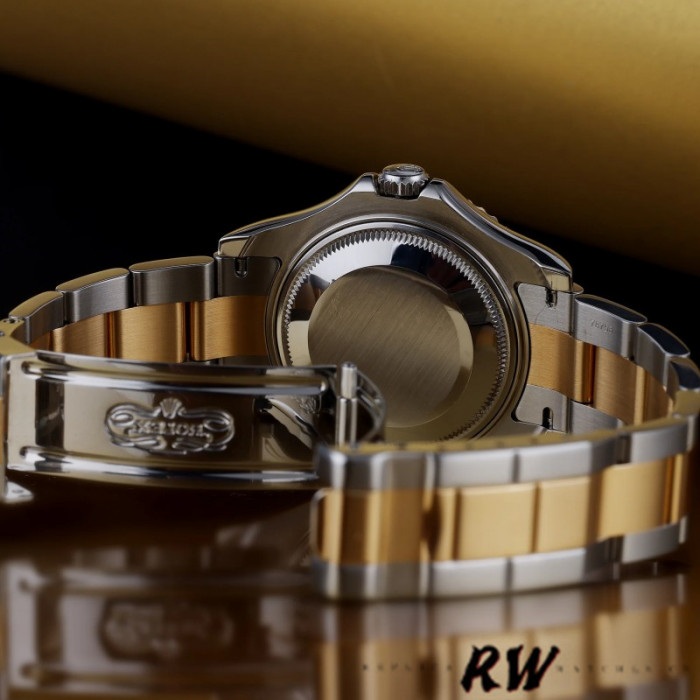 Rolex Yacht-Master 168623 Steel Yellow Gold Black MOP Dial 35MM Unisex Replica Watch