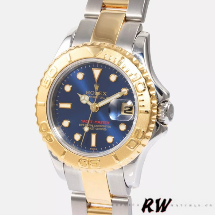 Rolex Yacht-Master 169623 Steel Yellow Gold Blue Dial 29MM Lady Replica Watch
