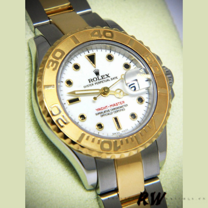 Rolex Yacht-Master 169623 Steel Yellow Gold White Dial 29MM Lady Replica Watch