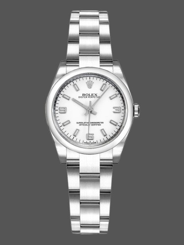 Rolex Oyster Perpetual 176200 Stainless Steel White Dial 26MM Lady Replica Watch