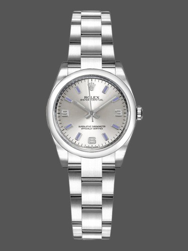 Rolex Oyster Perpetual 176200 Stainless Steel Silver Dial 26MM Lady Replica Watch