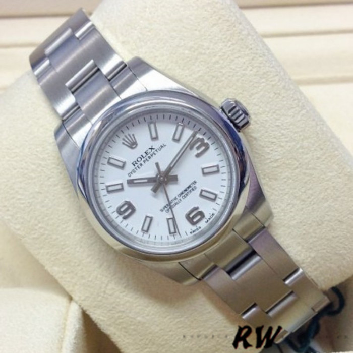 Rolex Oyster Perpetual 176200 Stainless Steel White Dial 26MM Lady Replica Watch